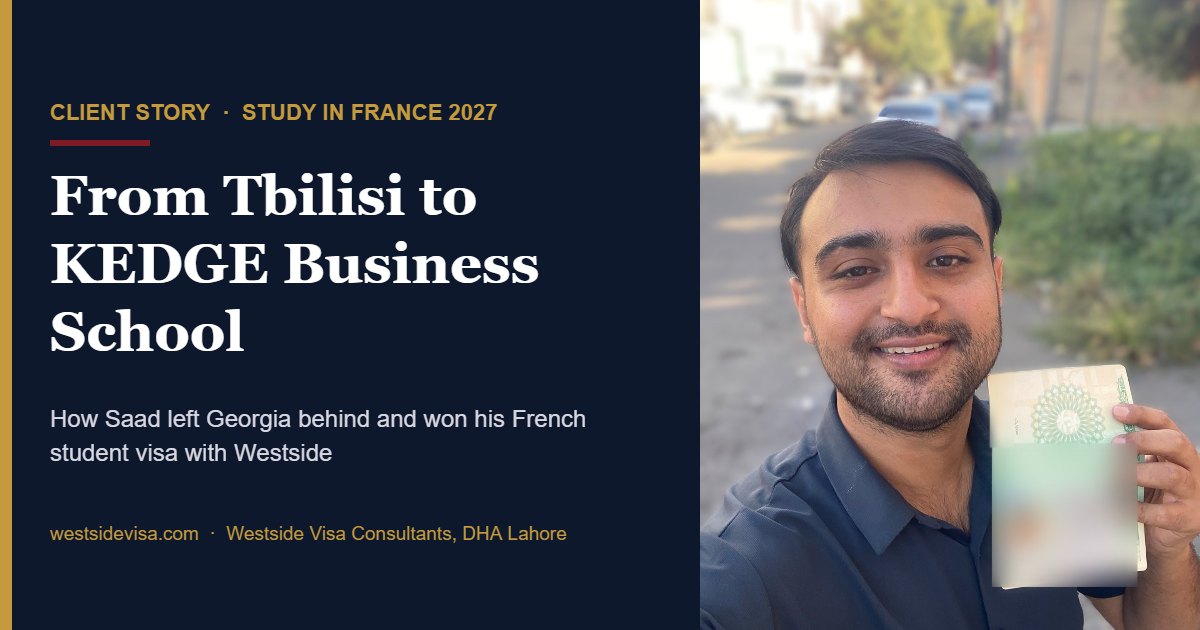 From Tbilisi to KEDGE Business School: Saad with his French student visa